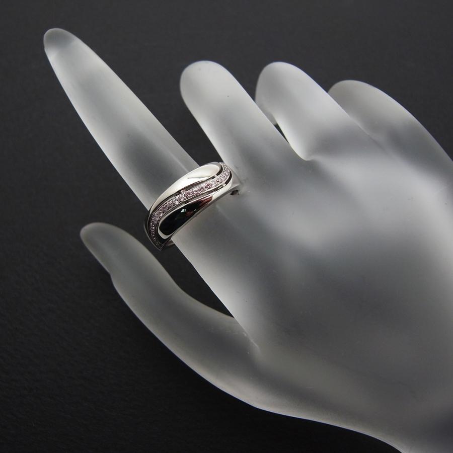 ピンクダイヤモンド リング 12.5号 0.15ct K18WG ソーティング 付き