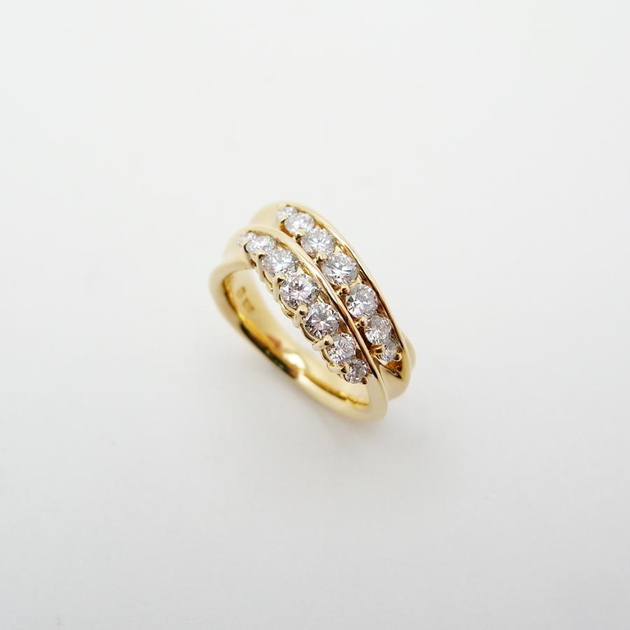 モニッケンダム ミルキーウェイ ダイヤモンド リング 7号 0.65ct K18YG 