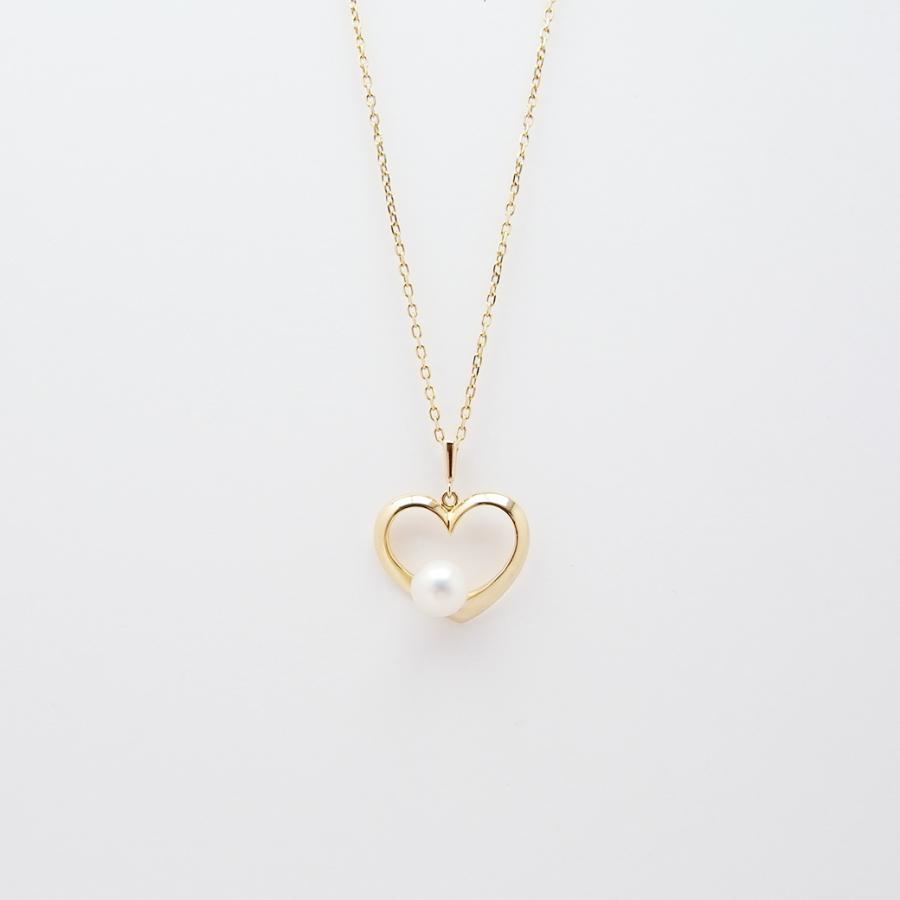 MIKIMOTO（ミキモト） ハート モチーフ アコヤ真珠 ペンダント