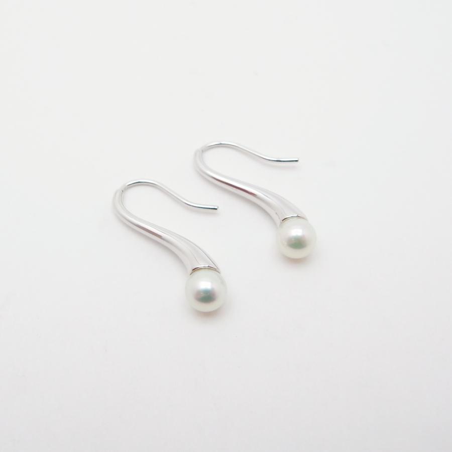 MIKIMOTO（ミキモト） アコヤ真珠 ピアス 4.9mm K18WG 箱 付き Sランク 