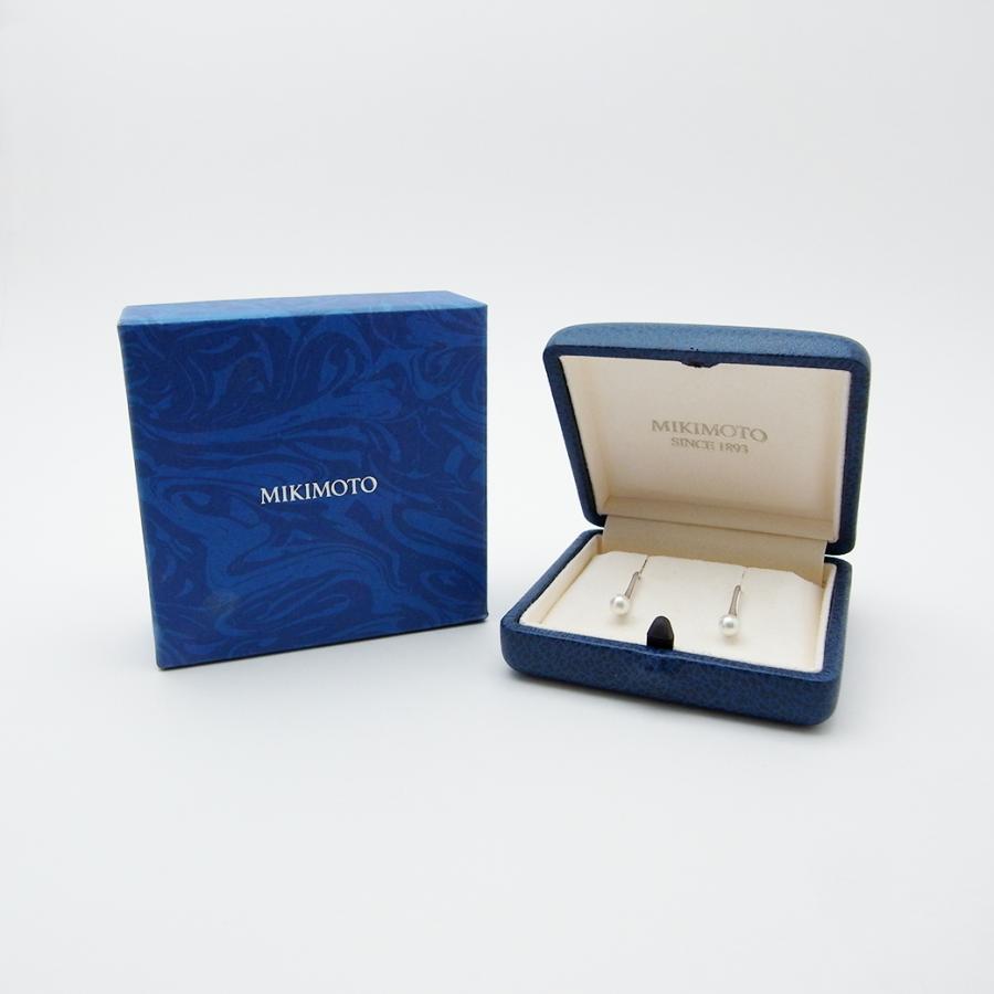 MIKIMOTO（ミキモト） アコヤ真珠 ピアス 4.9mm K18WG 箱 付き Sランク