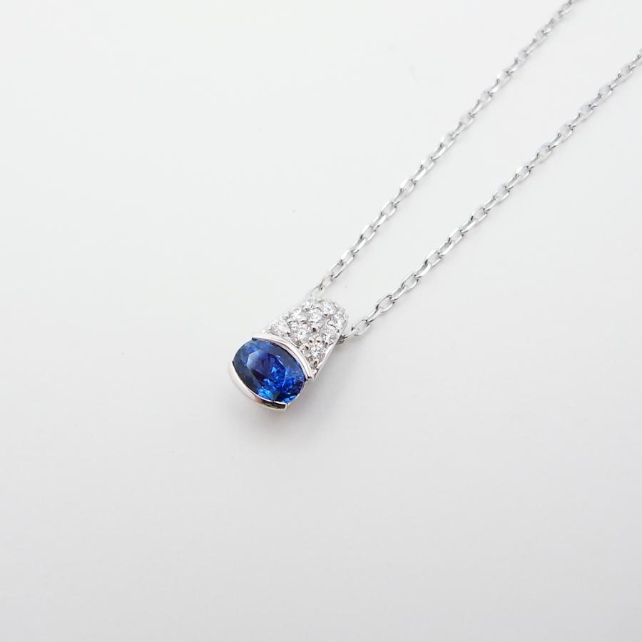 MIKIMOTO（ミキモト） サファイア ダイヤモンド ペンダント ネックレス 