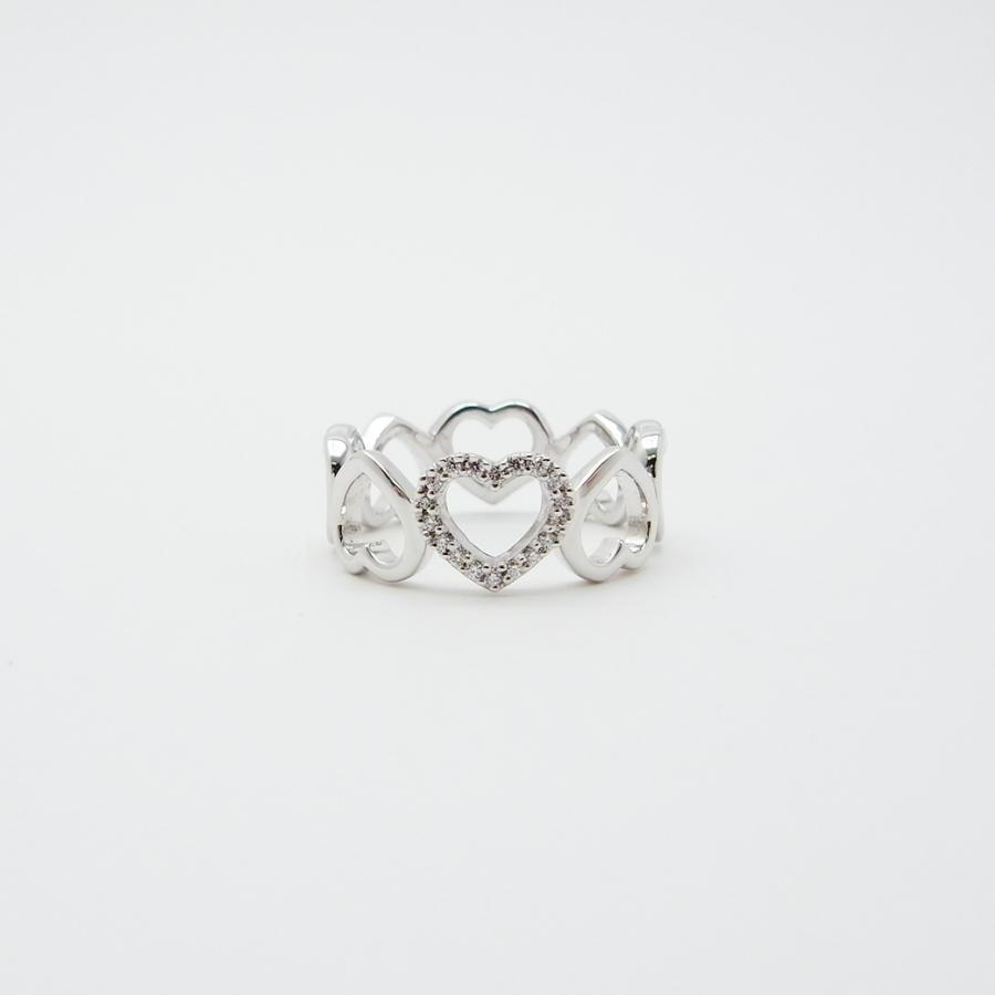 あ*こ様 Tiffany & Co. ハートモチーフ ダイヤリング Tiffany Metro ティファニー メトロ ハート リング ダイヤモンド 11.5