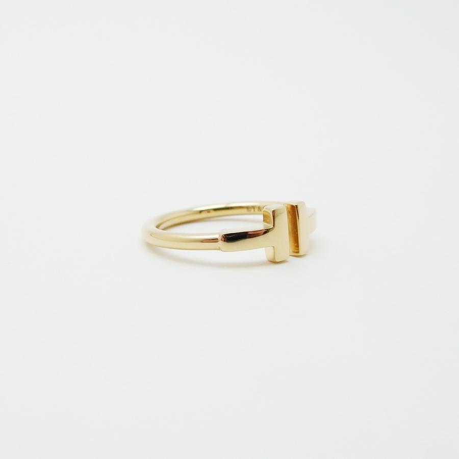 ティファニーTワイヤーリング 9号 ゴールド18Ｋ Tiffany T ティファニー ワイヤー リング 9号 750YG 新品仕上げ SA