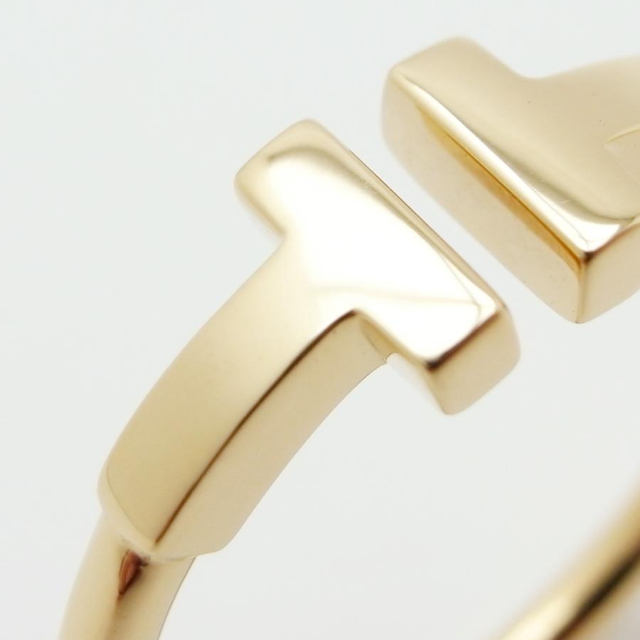 Tiffany T ティファニー ワイヤー リング 9号 750YG 新品仕上げ SA