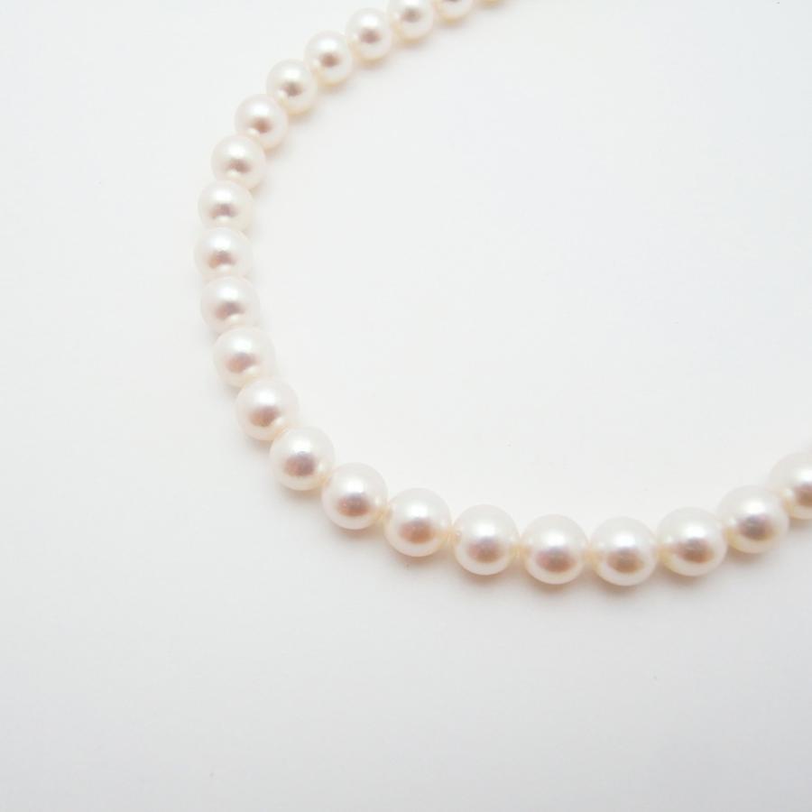 【K18刻印】箱付き MIKIMOTO アコヤ真珠 ネックレス 7.5 テリ強 MIKIMOTO（ミキモト） アコヤ真珠 ネックレス 7.5〜7.0mm 43cm SV 箱