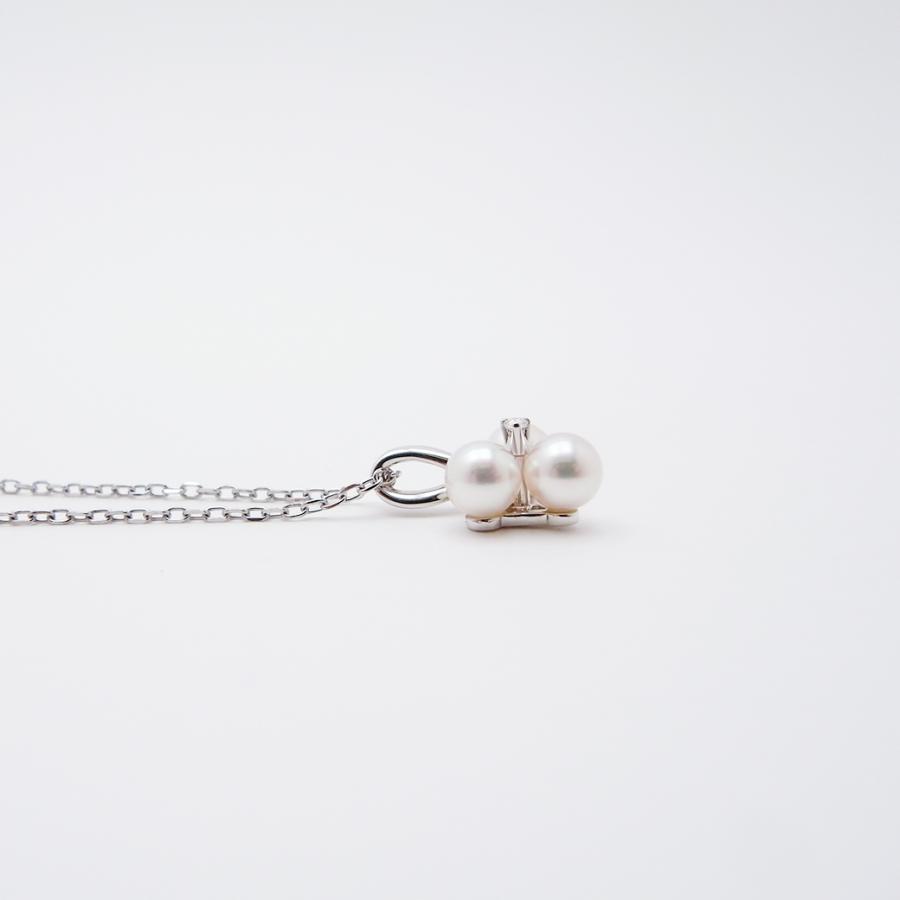 MIKIMOTO（ミキモト） アコヤ真珠 ダイヤモンド ペンダント ネックレス