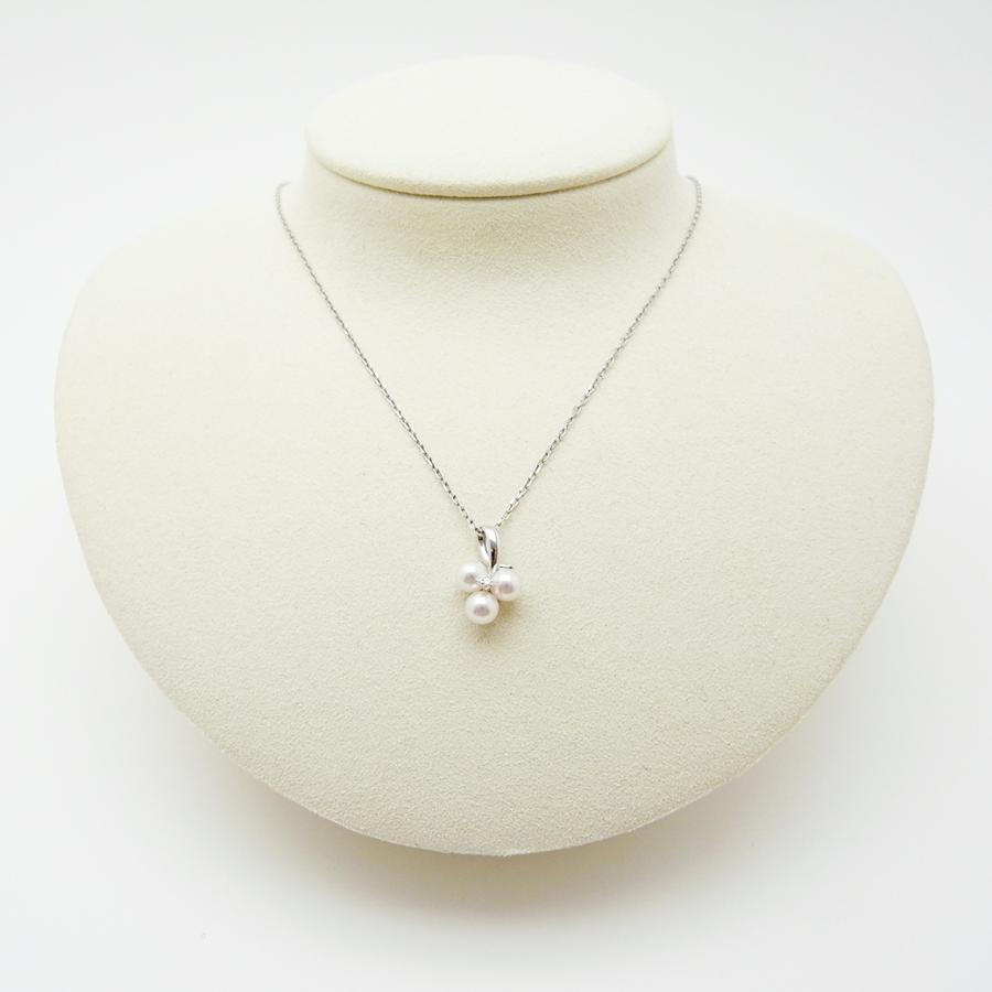 MIKIMOTO（ミキモト） アコヤ真珠 ダイヤモンド ペンダント ネックレス