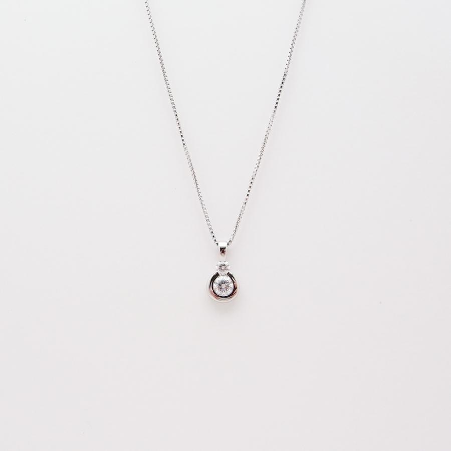 モニッケンダム ダイヤモンド ペンダント ネックレス 0.344ct 0.11ct