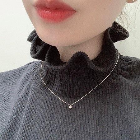 K10 一粒 ダイヤモンドネックレス WG YG PG : ジュエリーカンダ K10 一粒 ダイヤモンドネックレス WG YG PG : ジュエリーカンダ