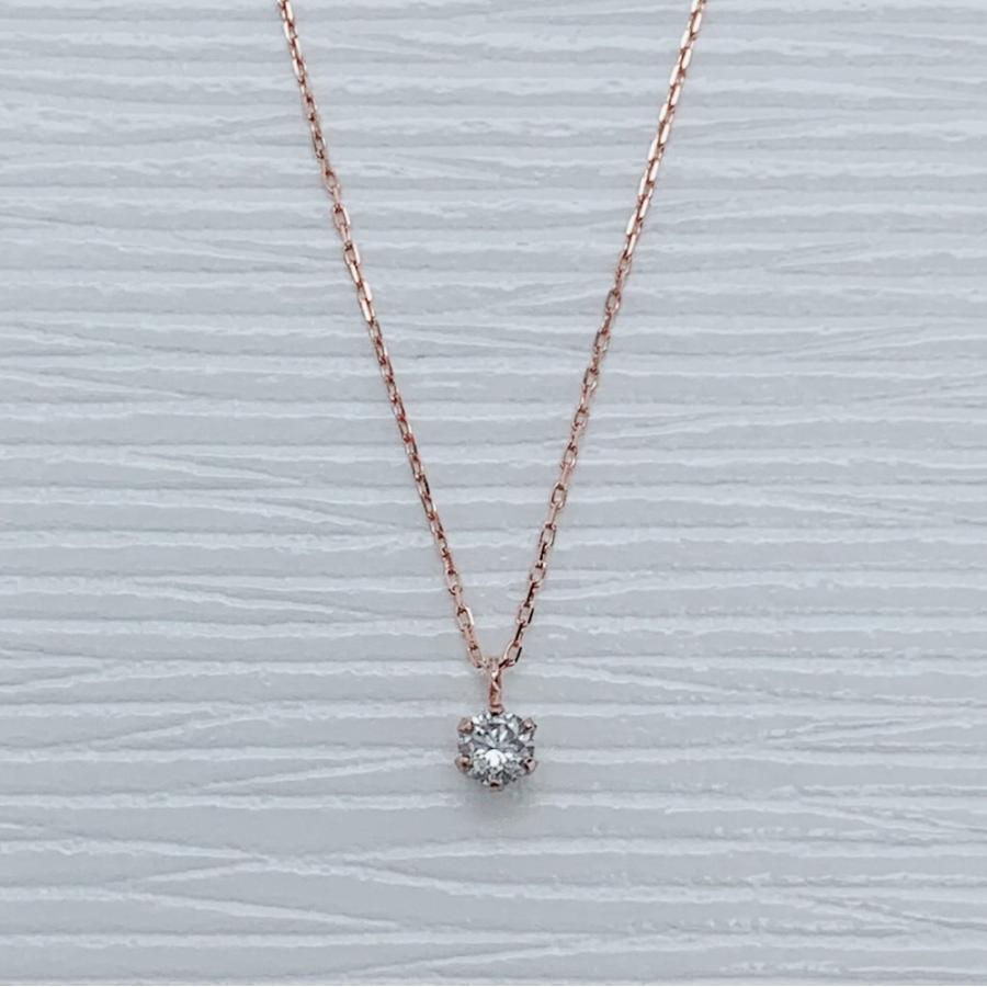 K10 一粒 ダイヤモンドネックレス WG YG PG : ジュエリーカンダ K10 一粒 ダイヤモンドネックレス WG YG PG : ジュエリーカンダ