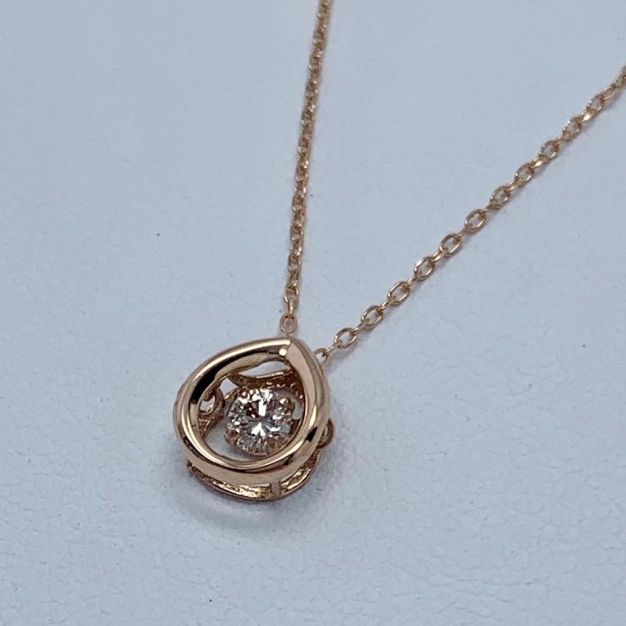 【K18】PGダイヤモンドネックレス K18 PG ダイヤモンド ネックレス ダイヤ ペンダント