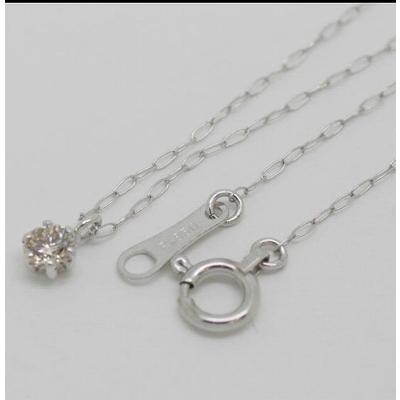 ネックレス PT900 プラチナ ダイヤモンド ペンダント ネックレス 一粒ダイヤ｜jewelrylamano｜03