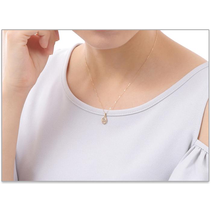 全品送料無料 k18ネックレス ダイヤモンド ネックレス レディース シンプル エレガント 0.08ct&0.01ct ギフト 贈り物 揺れる ダンシング_4