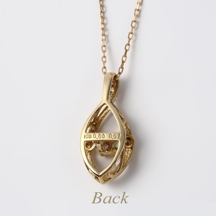 全品送料無料 k18ネックレス ダイヤモンド ネックレス レディース シンプル エレガント 0.08ct&0.01ct ギフト 贈り物 揺れる ダンシング_7