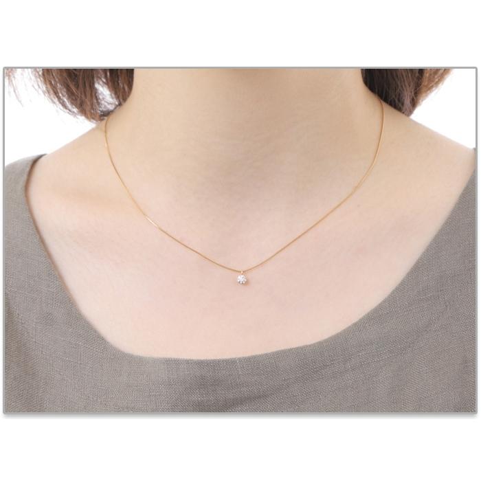 全品送料無料 k18ネックレス ダイヤモンド 一粒 ネックレス レディース シンプル エレガント 0.15ctup ギフト 贈り物 プレゼント_2