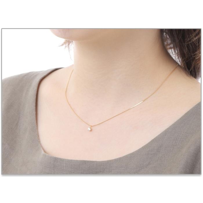 全品送料無料 k18ネックレス ダイヤモンド 一粒 ネックレス レディース シンプル エレガント 0.15ctup ギフト 贈り物 プレゼント_3