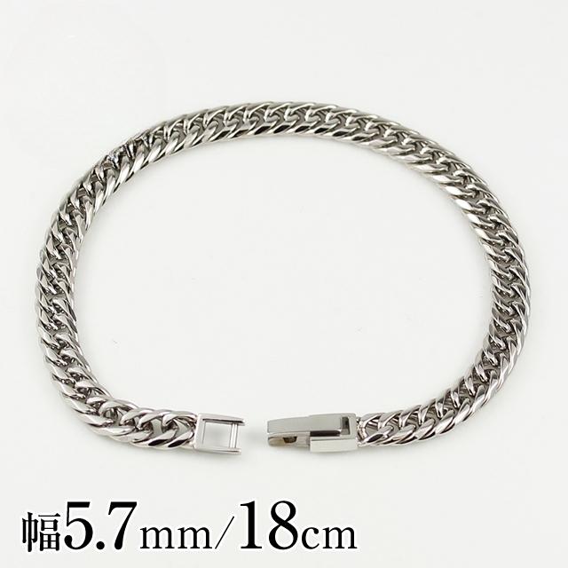 CrazyAngel 喜平ブレスレット メンズ 6面W ステンレス ダブル 六面