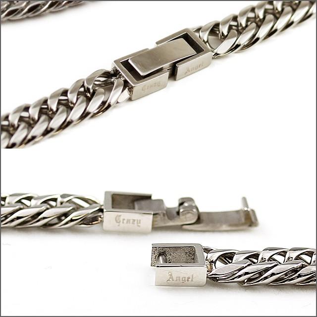 CrazyAngel 喜平ブレスレット メンズ 6面W ステンレス ダブル 六面