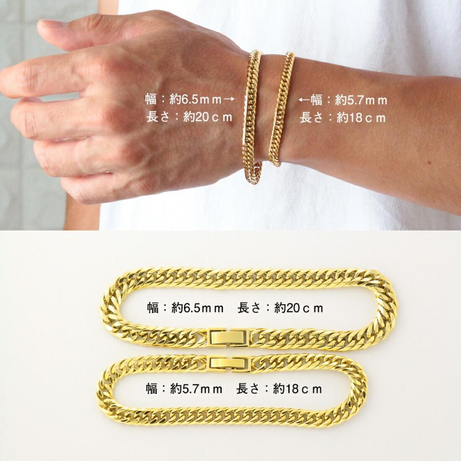 喜平 ブレスレット キヘイチェーン ステンレス メンズ 6面W 人気