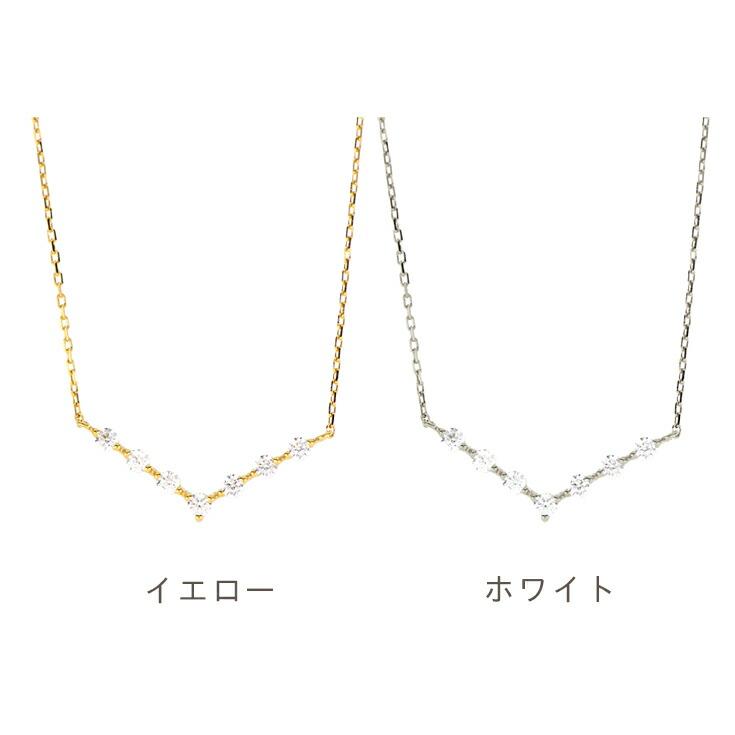 ネックレス レディース シルバー925 V字 Vライン H&C ハートアンド 
