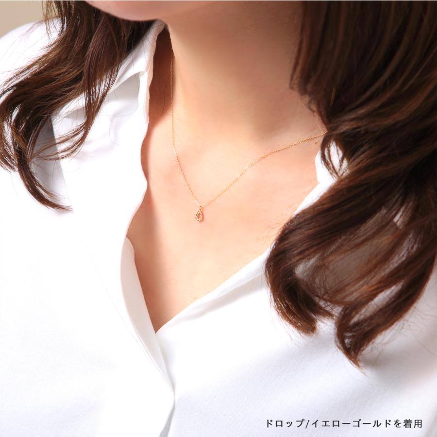 18金 プラチナ ネックレス 天然ダイヤ 金属アレルギー対応 k18 