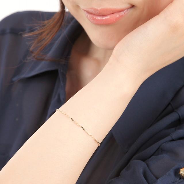 ブレスレット レディース k18 18金 20代 30代 40代 50代 60代 ゴールド シンプル オフィス 爆買い クリスマスの画像