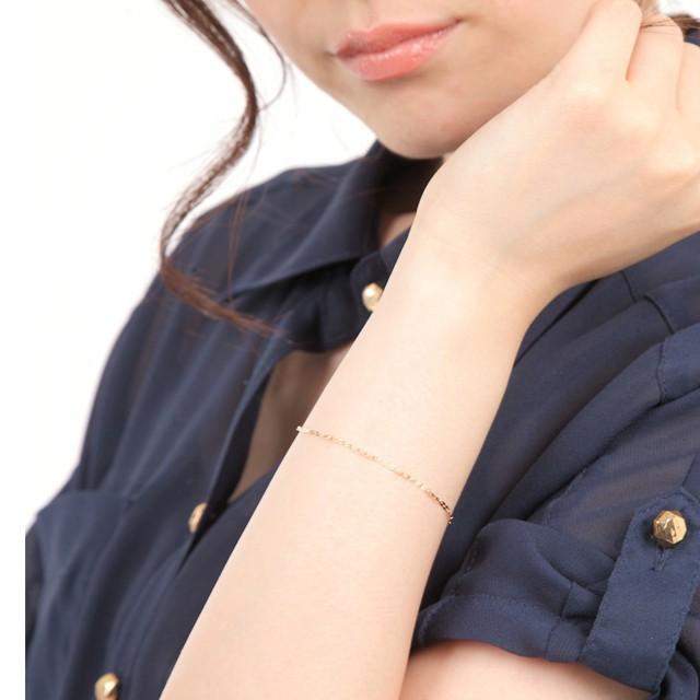 ブレスレット レディース k18 18金 20代 30代 40代 50代 60代 ゴールド シンプル オフィス 爆買い クリスマスの画像