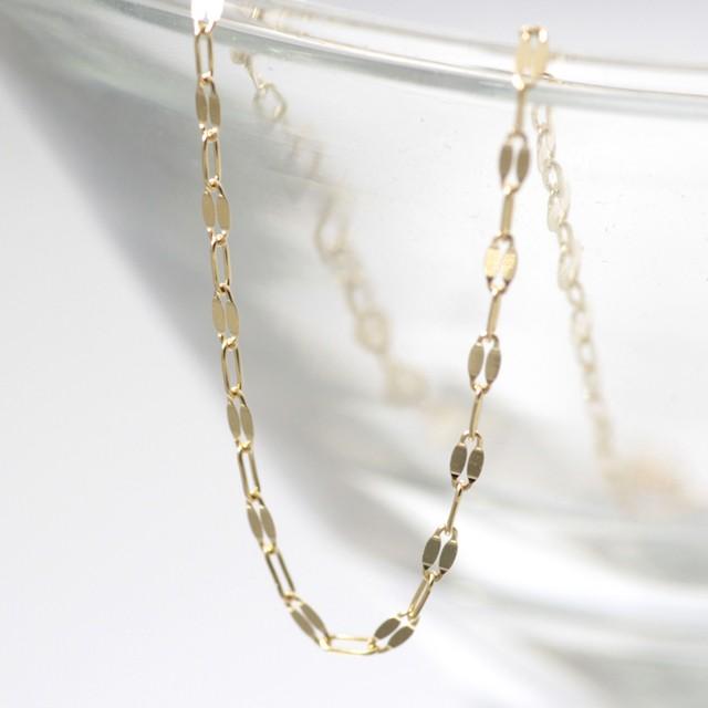 ブレスレット レディース k10 10金 10k シンプル 華奢 チェーン