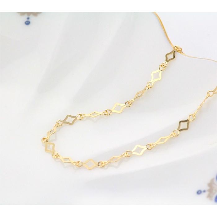 ブレスレット レディース k10 10金 ゴールド チェーン 華奢 シンプル