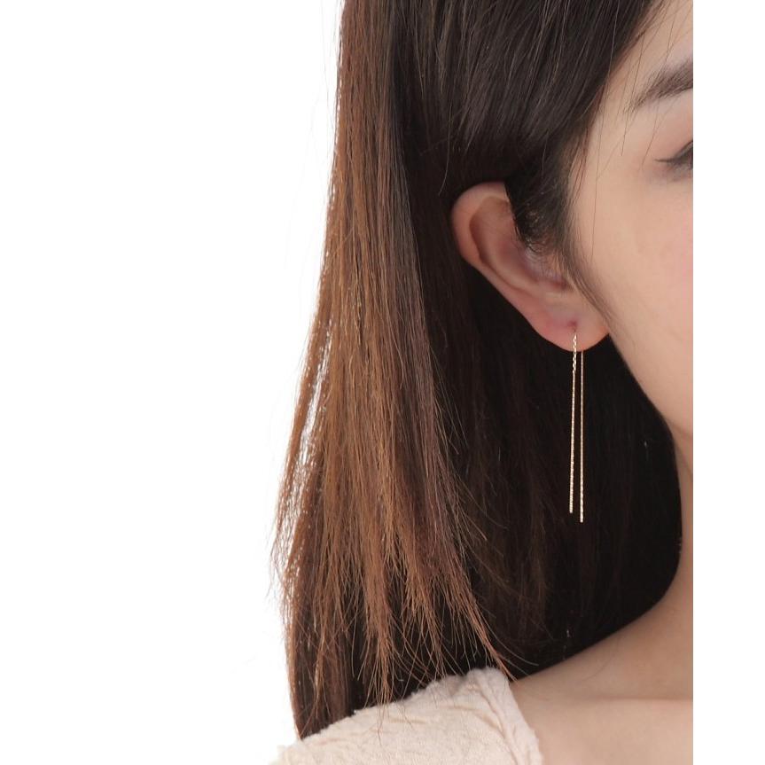揺れるピアス 10金ピアス レディース 揺れる K10 ゴールド ぶらさがり 