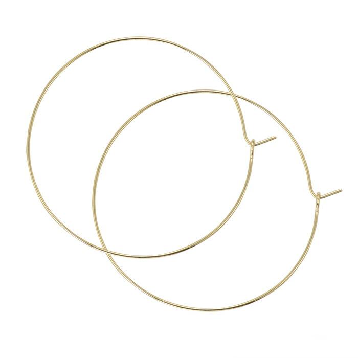 フープ ピアス 大ぶり 大きめ k10 10金 10k レディース 金属アレルギー