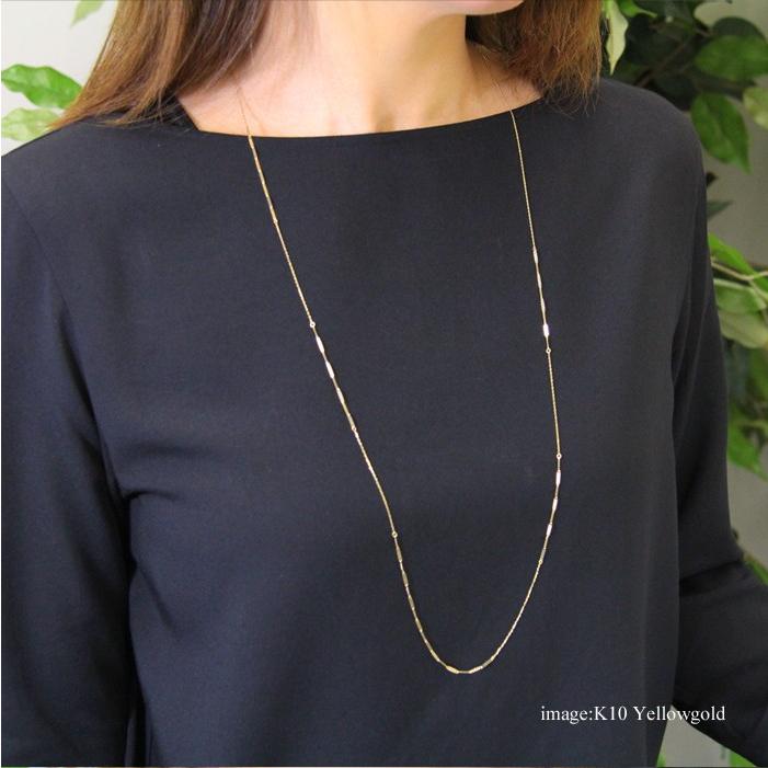 ロングネックレス 10金ネックレス レディース ペンダント k10 チェーン