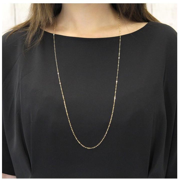 新しいエルメス あす楽対応 80cmスクリューチェーンネックレス 18k イエローゴールド ホワイトゴールド ロングネックレス レディース ペンダント ディアマレッタ K18 18金 地金 重ねづけ 華奢 シンプル 大人可愛い ネックレスチェー クリスマスプレゼント 自分へのご