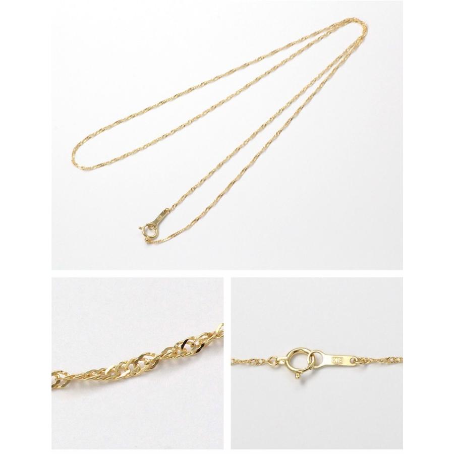 ロングネックレス 18金ネックレス レディース ペンダント k18 50cm 