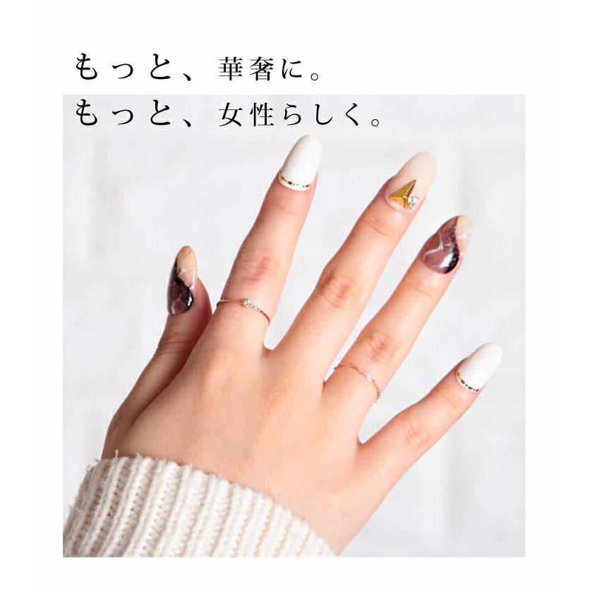 K18 18金 18k チェーンリング 指輪 ピンキーリング リング サムリング