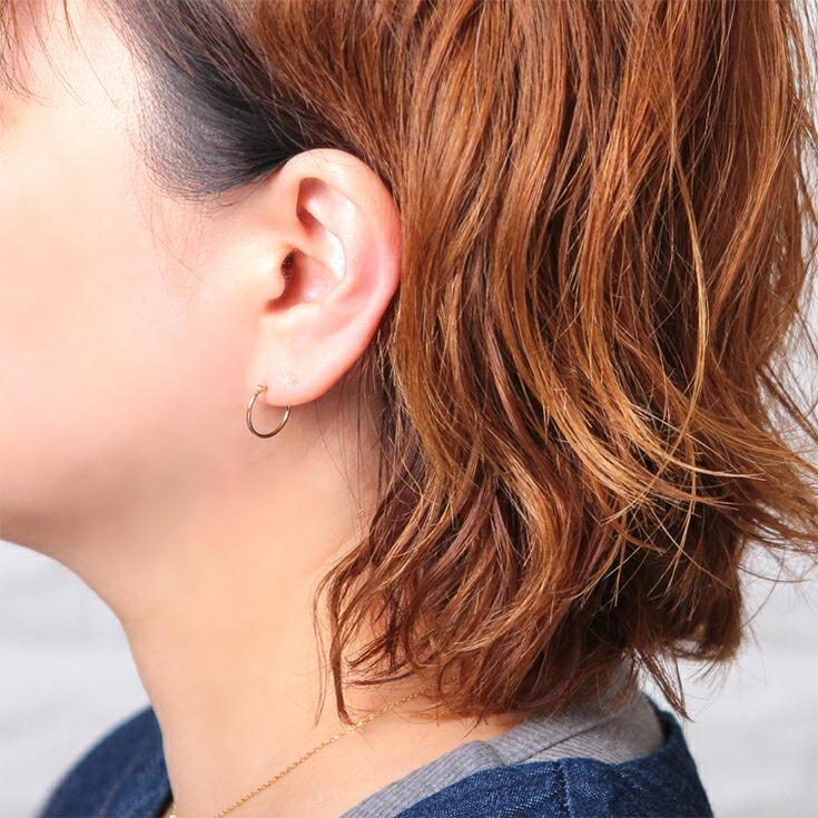 ピアス レディース k18 18金 18k フープ フープピアス 13mm ピアス レディース k18 18金 18k フープ フープピアス 13mm