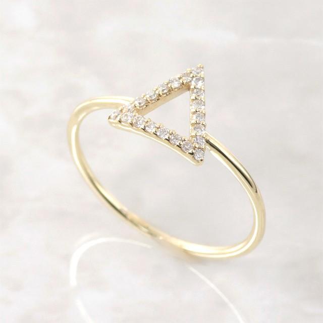 リング レディース ダイヤモンド 指輪 ピンキーリング K10 10金 10k ゴールド イエローゴールド ピンクゴール ホワイトゴールド｜jewelryprecious