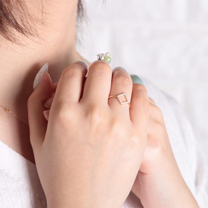 リング レディース ダイヤモンド 指輪 ピンキーリング K18 18金 18k ゴールド イエローゴールド ピンクゴール ホワイトゴールド 爆買い クリスマスの画像