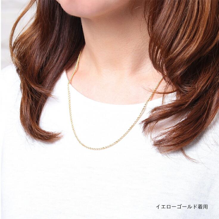 K18 18金 レディース イエローゴールド パイプ ロープチェーン 2mm幅 50cm k18 ネックレス 18k スクリュー 18金 ネックレス｜jewelryprecious｜08