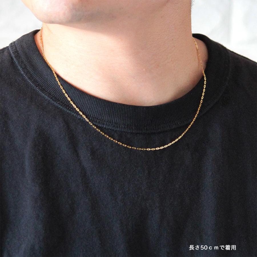 ネックレス チェーン 18金 k18 チェーンネックレス シンプル アレルギー 金 ゴールド イエローゴールド チェーンネックレス 細め 50cm 爆買い クリスマスの画像
