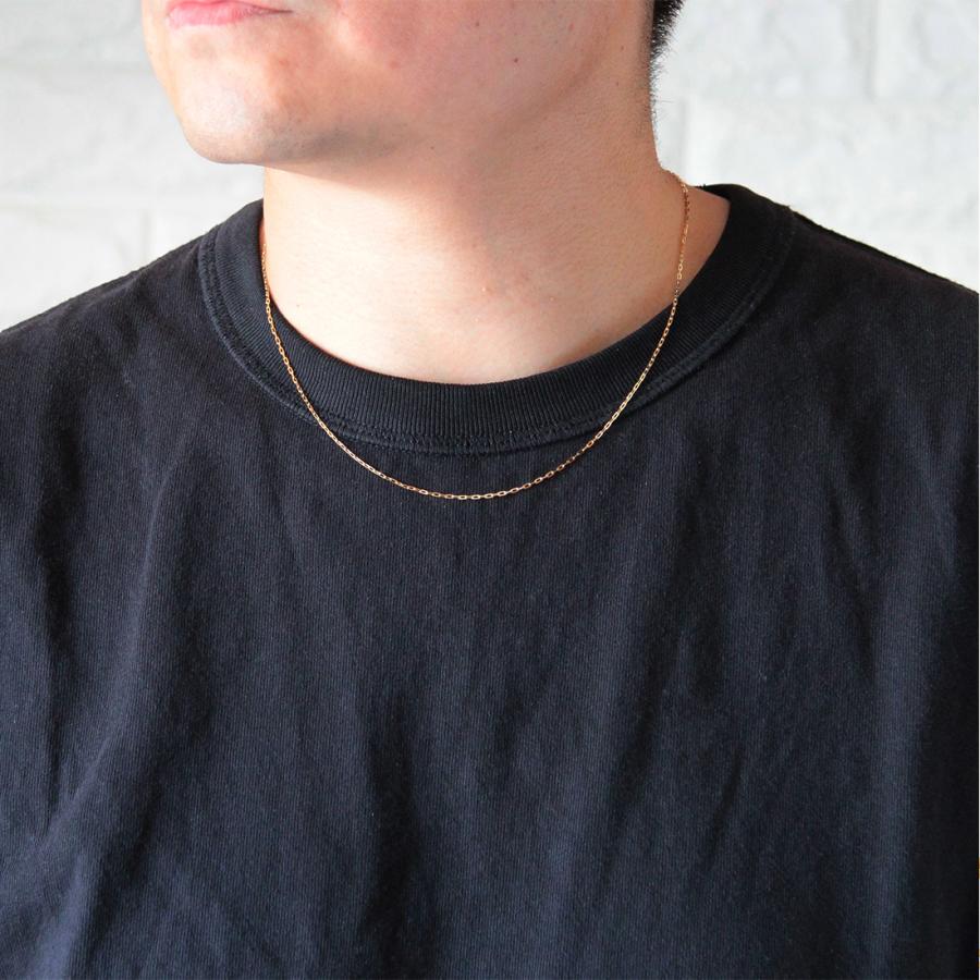 ネックレス チェーン 18金 k18 チェーンネックレス シンプル アレルギー 金 ゴールド イエローゴールド チェーンネックレス 細め 50cm 爆買い クリスマスの画像