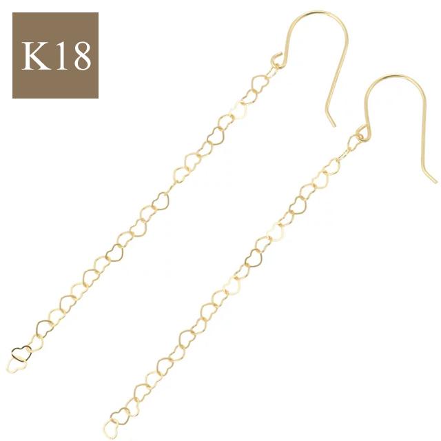 新品未使用箱付　ピアス　ゴールド18k チェーン　揺れる 揺れるピアス 18金ピアス 18k ゴールド 揺れる チェーン ピアス
