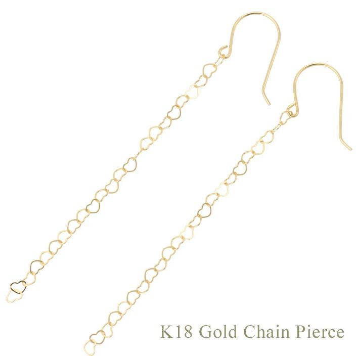 K18YG オパール 揺れるチェーンピアス(両耳用)　18金　ゴールド　チェーン 揺れるピアス 18金ピアス 18k ゴールド 揺れる チェーン ピアス