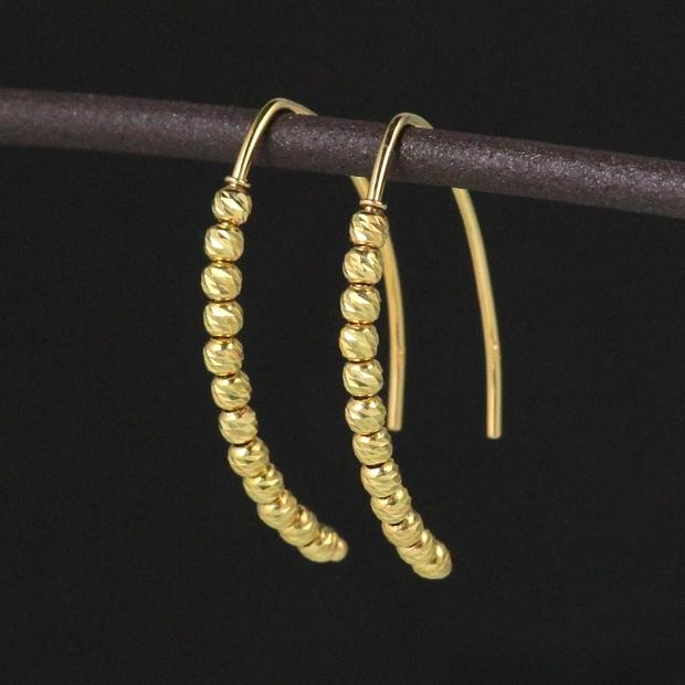 10K イエローゴールド ピアス 10金 10金 ピアス ピアス 10k フープ ピアス ハワイアンジュエリー