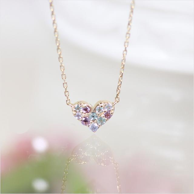 ハートネックレス 10金 レディース ペンダント k10 ゴールド 