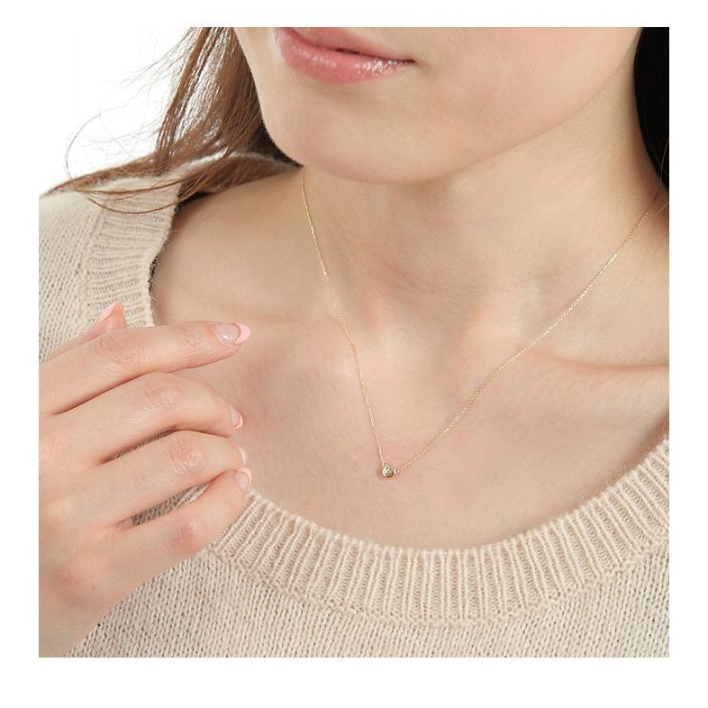 18金ネックレス レディース ペンダント k18 スマイル イエローゴールド