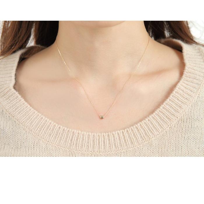 18金ネックレス レディース ペンダント k18 スマイル イエローゴールド