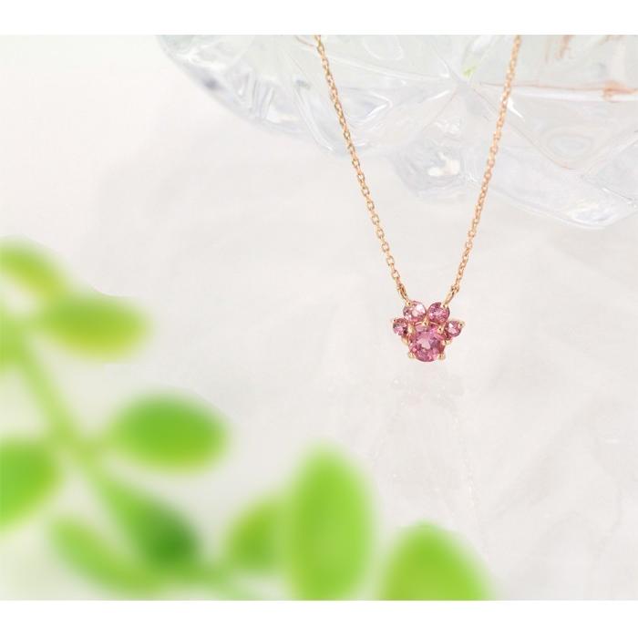 10金ネックレス 猫 ネックレス レディース ペンダント k10 肉球 ネコ