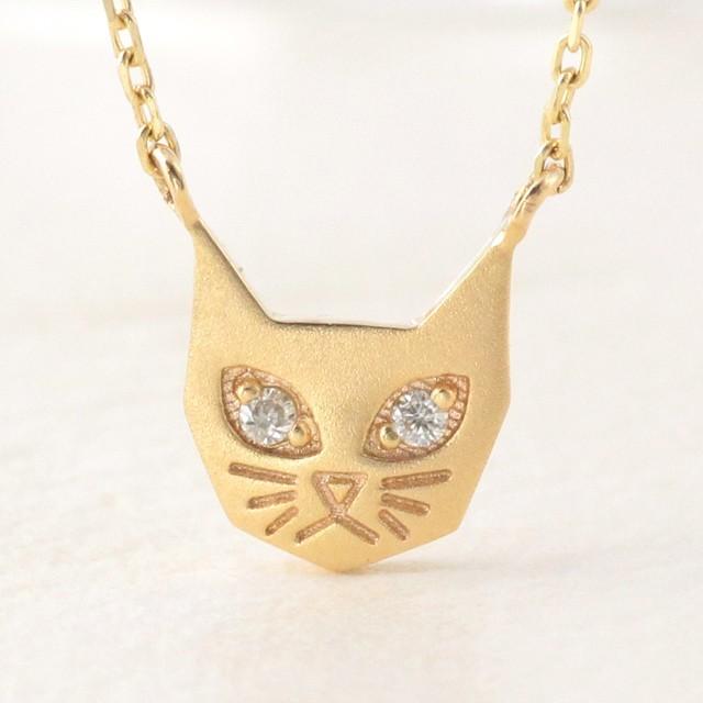 10金ネックレス レディース ペンダント k10 レディース ネコ 猫 ねこ cat 10k ダイヤモンド ゴールド イエローゴールド ピンク ホワイト 爆買い クリスマス